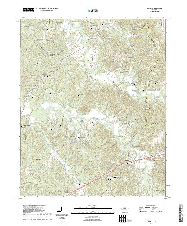 Olivehill topographic map thumbnail