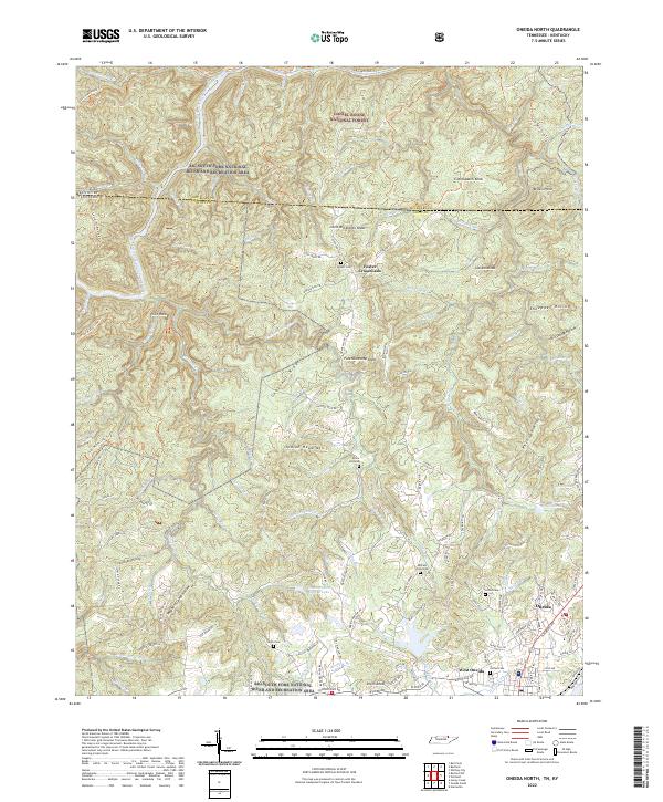 Oneida North topographic map thumbnail