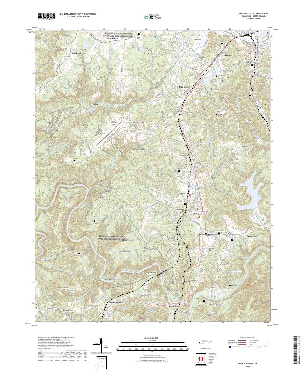 Oneida South topographic map thumbnail
