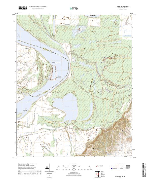Open Lake 2022 topographic map thumbnail