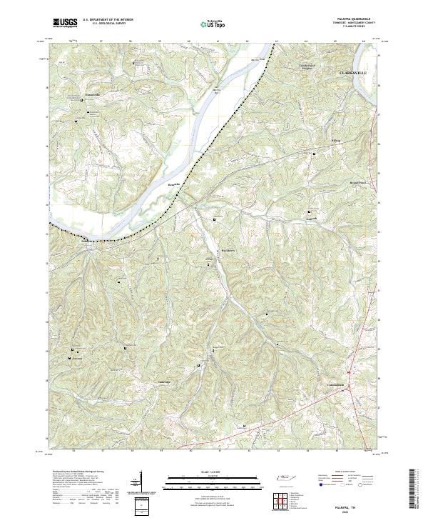 Palmyra topographic map thumbnail