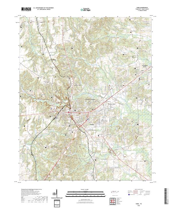 Paris 2022 topographic map thumbnail