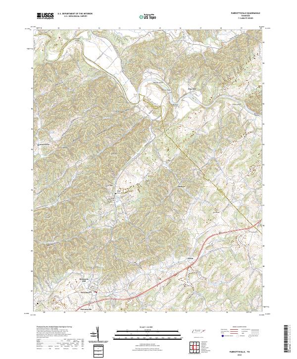 Parrottsville topographic map thumbnail