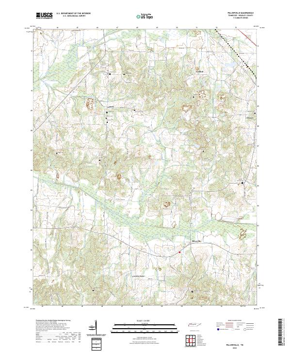 Pillowville 2022 topographic map thumbnail