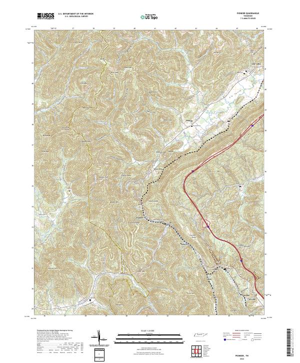 Pioneer 2022 topographic map thumbnail