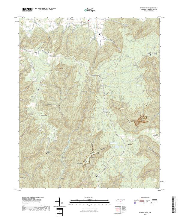 Pitcher Ridge topographic map thumbnail