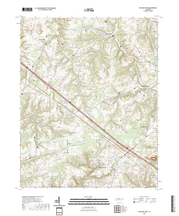 Pleasant View 2022 topographic map thumbnail