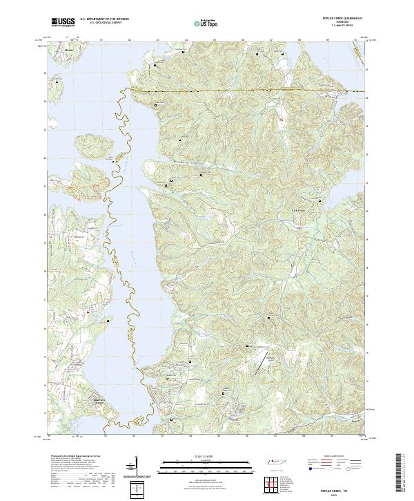 Poplar Creek topographic map thumbnail
