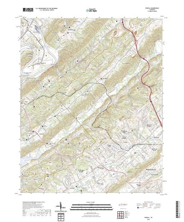 Powell topographic map thumbnail