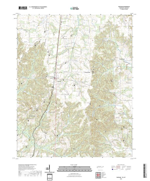 Puryear 2022 topographic map thumbnail