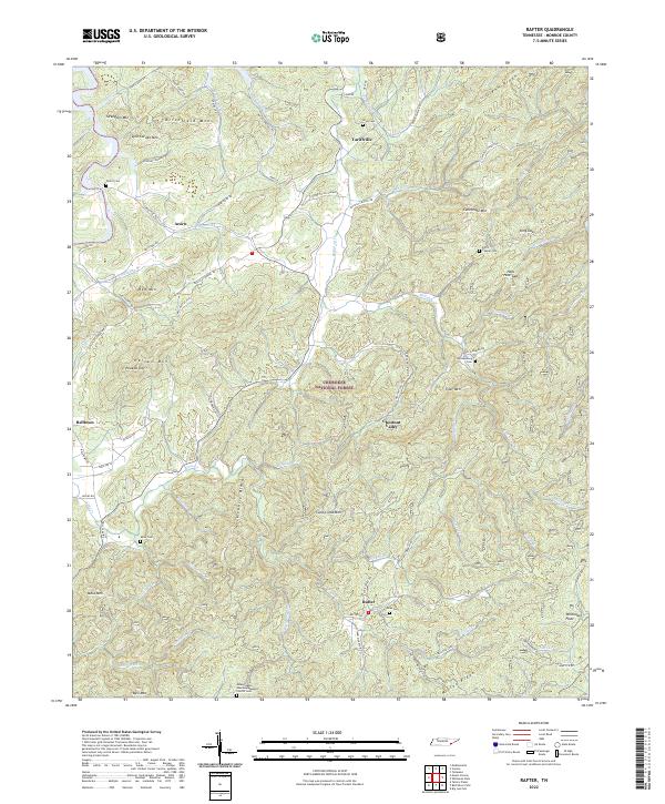 Rafter 2022 topographic map thumbnail