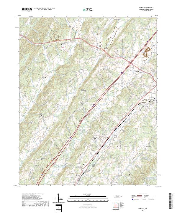 Riceville topographic map thumbnail