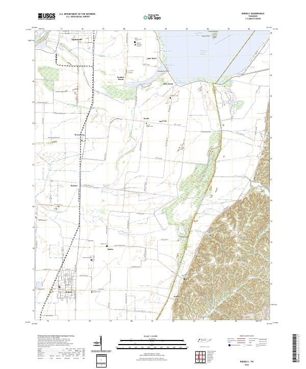 Ridgely topographic map thumbnail