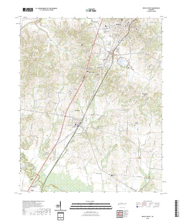 Ripley South topographic map thumbnail