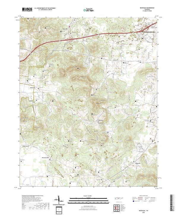Rockvale 2022 topographic map thumbnail