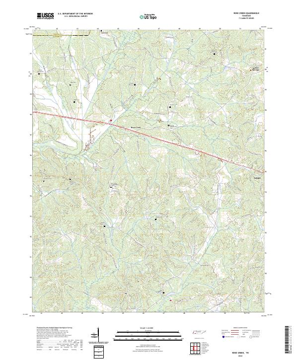 Rose Creek topographic map thumbnail