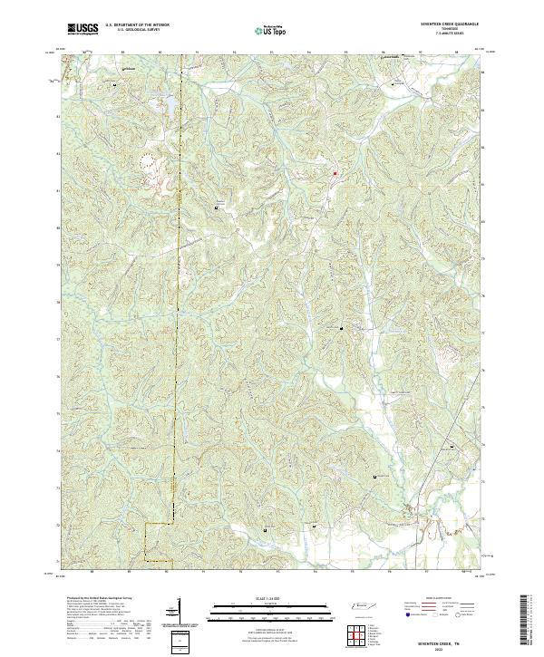 Seventeen Creek topographic map thumbnail