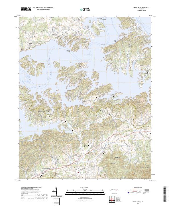 Shady Grove topographic map thumbnail