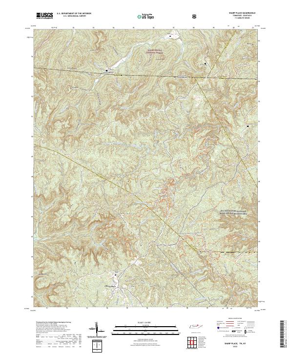 Sharp Place 2022 topographic map thumbnail