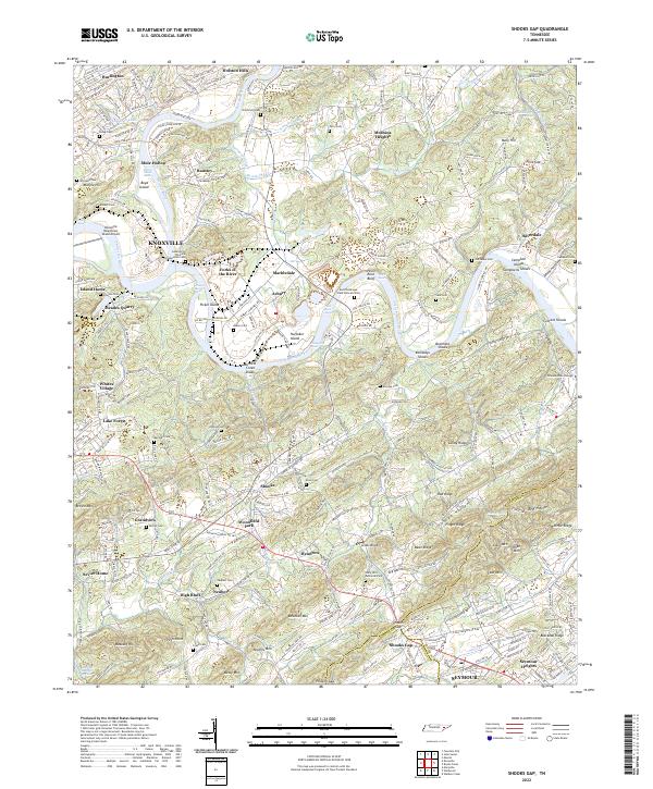 Shooks Gap 2022 topographic map thumbnail