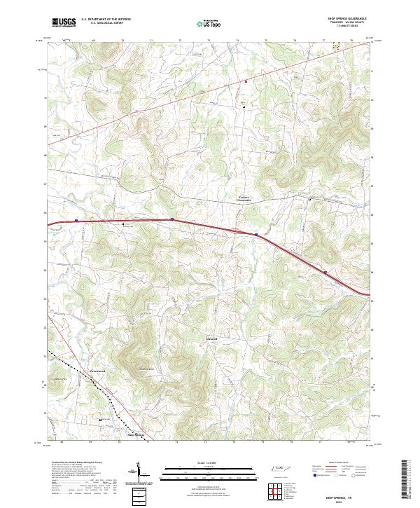 Shop Springs topographic map thumbnail