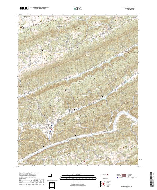 Sneedville 2022 topographic map thumbnail