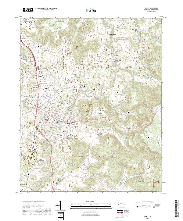 Sparta 2022 topographic map thumbnail