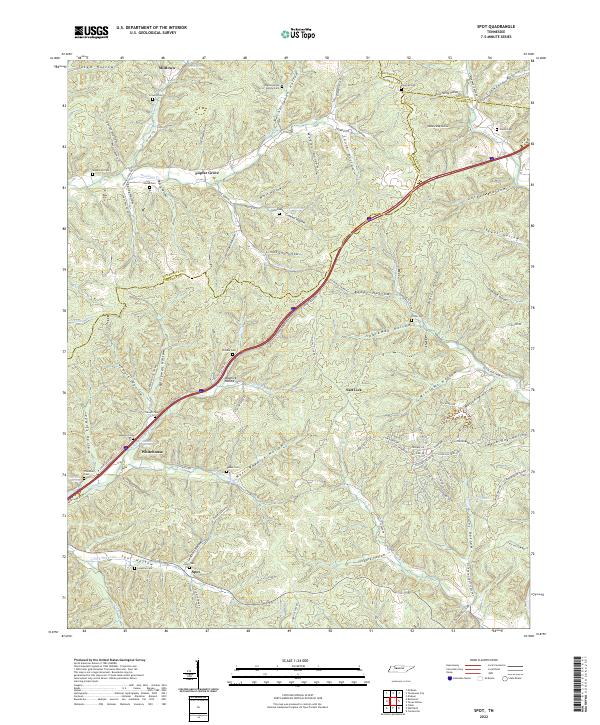 Spot topographic map thumbnail