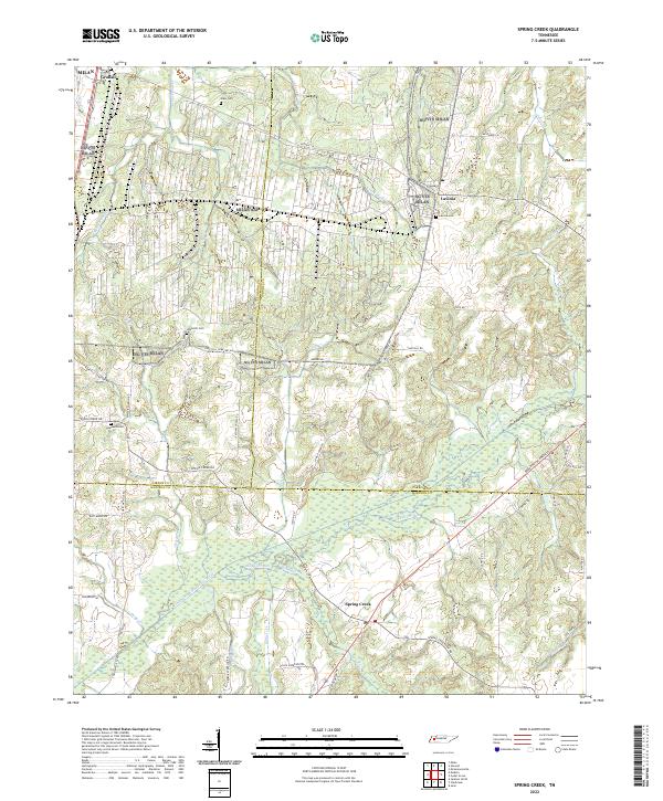 Spring Creek topographic map thumbnail