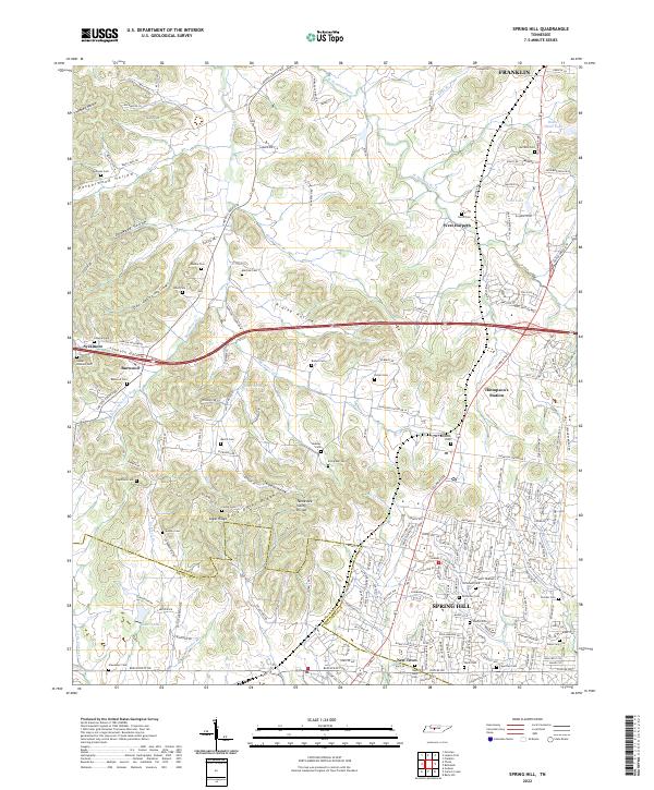 Spring Hill 2022 topographic map thumbnail