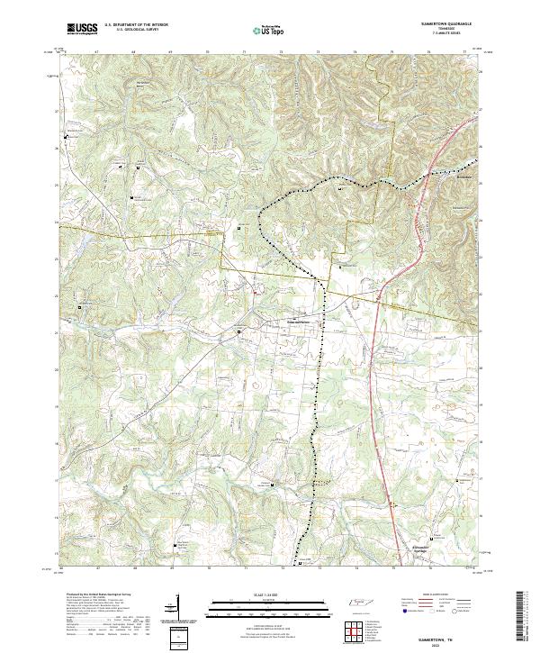 Summertown 2022 topographic map thumbnail
