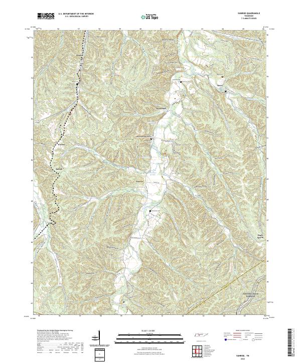 Sunrise 2022 topographic map thumbnail