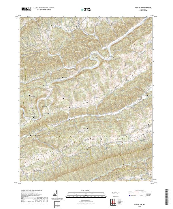 Swan Island topographic map thumbnail