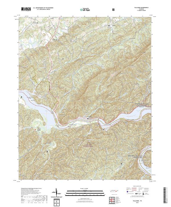 Tallassee topographic map thumbnail