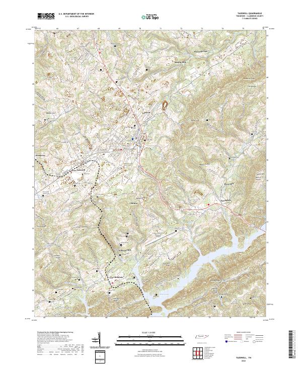 Tazewell topographic map thumbnail