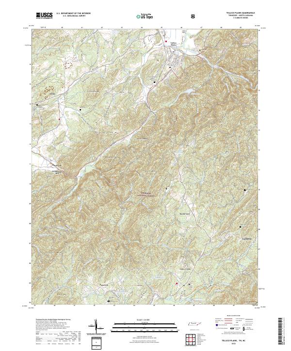 Tellico Plains topographic map thumbnail