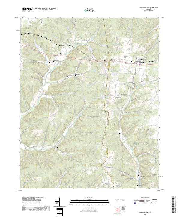 Tennessee City topographic map thumbnail
