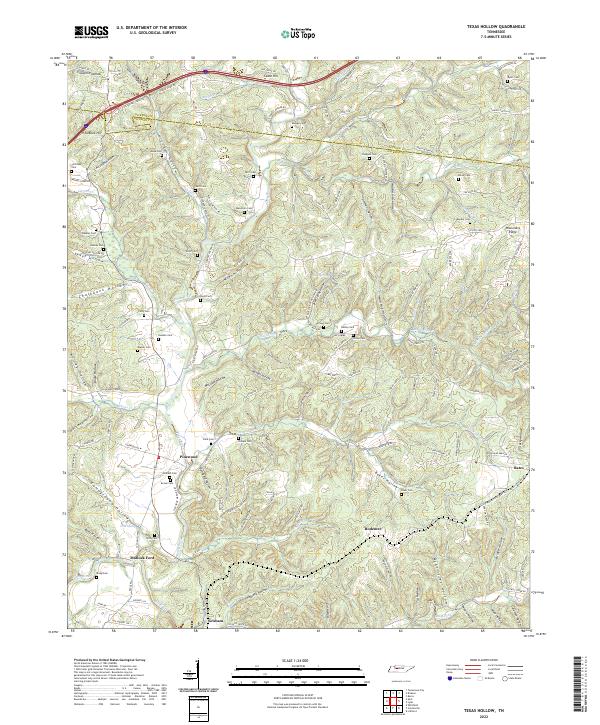Texas Hollow topographic map thumbnail