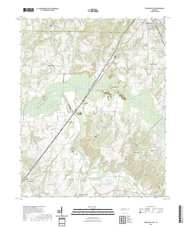 Trezevant East topographic map thumbnail
