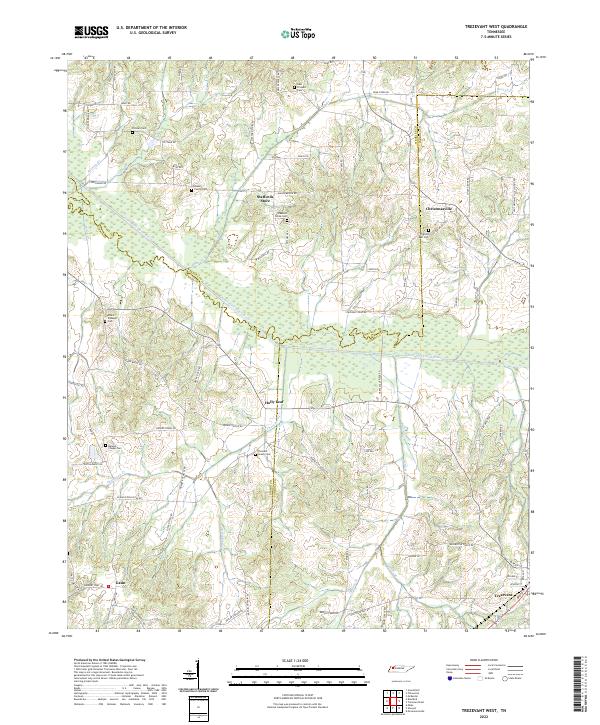 Trezevant West topographic map thumbnail