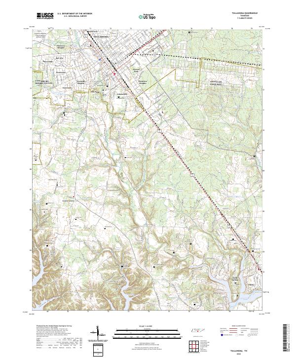 Tullahoma topographic map thumbnail