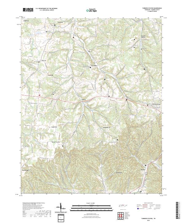Turners Station 2022 topographic map thumbnail