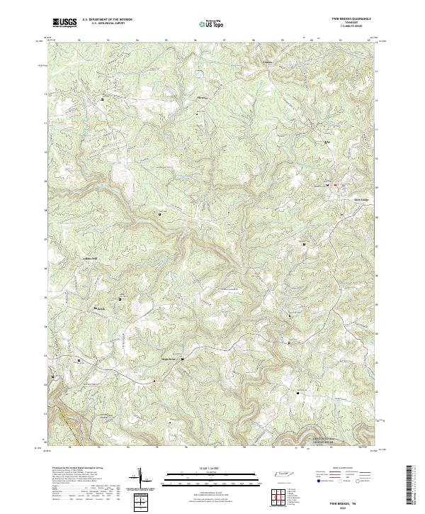 Twin Bridges topographic map thumbnail