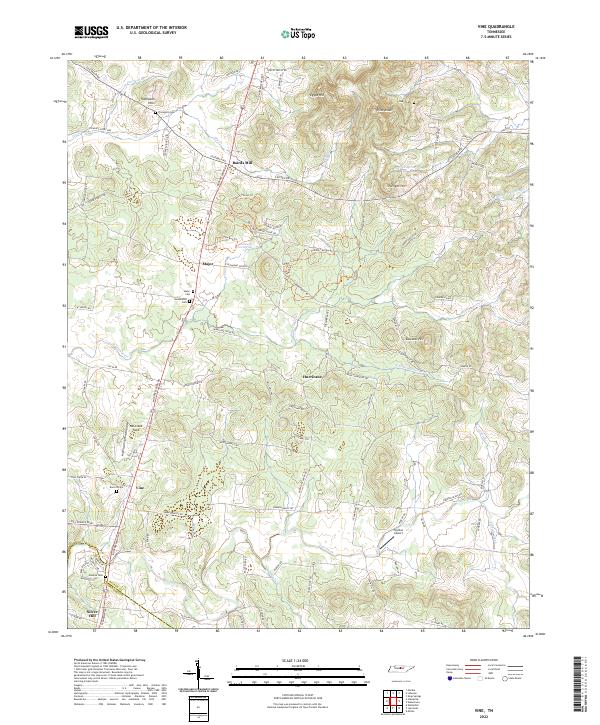 Vine 2022 topographic map thumbnail