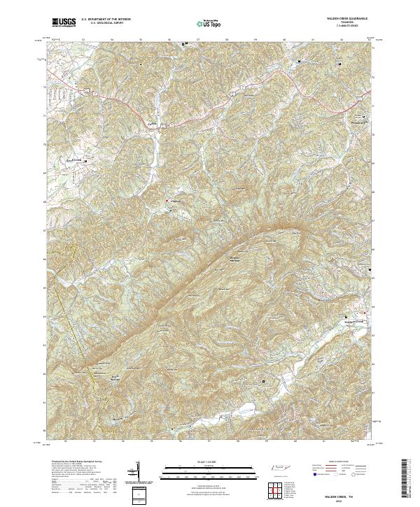 Walden Creek topographic map thumbnail