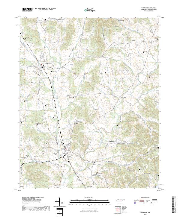 Wartrace 2022 topographic map thumbnail