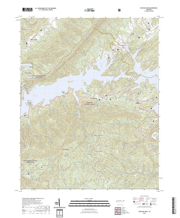 Watauga Dam topographic map thumbnail