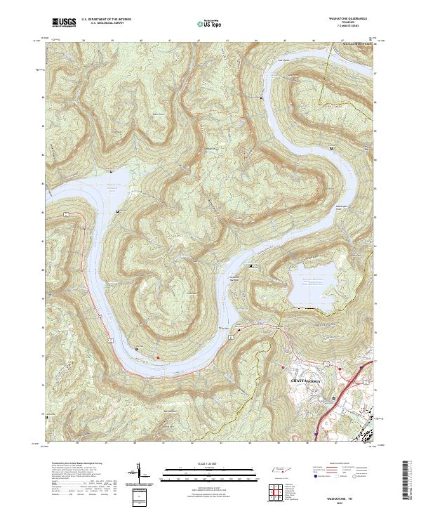 Wauhatchie 2022 topographic map thumbnail