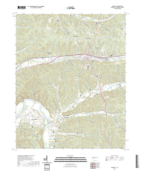 Waverly 2022 topographic map thumbnail