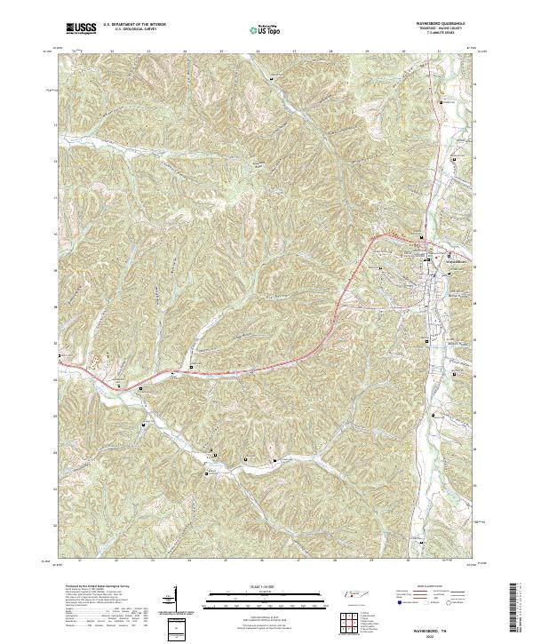 Waynesboro topographic map thumbnail
